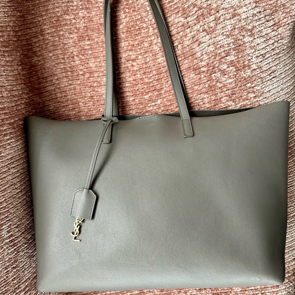 Yves Saint Laurent East / West Gray Tote